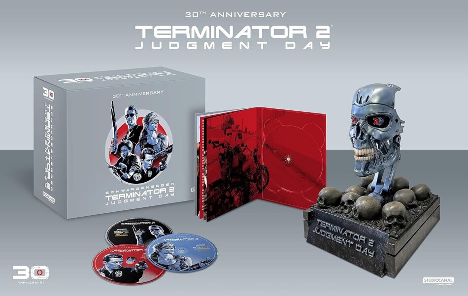 Terminator 2 - Judgement Day (1991) Statue, 30th Anniversary Limited Edition, Mediabook, 4K Ultra HD + Blu-ray 3D + Blu-ray