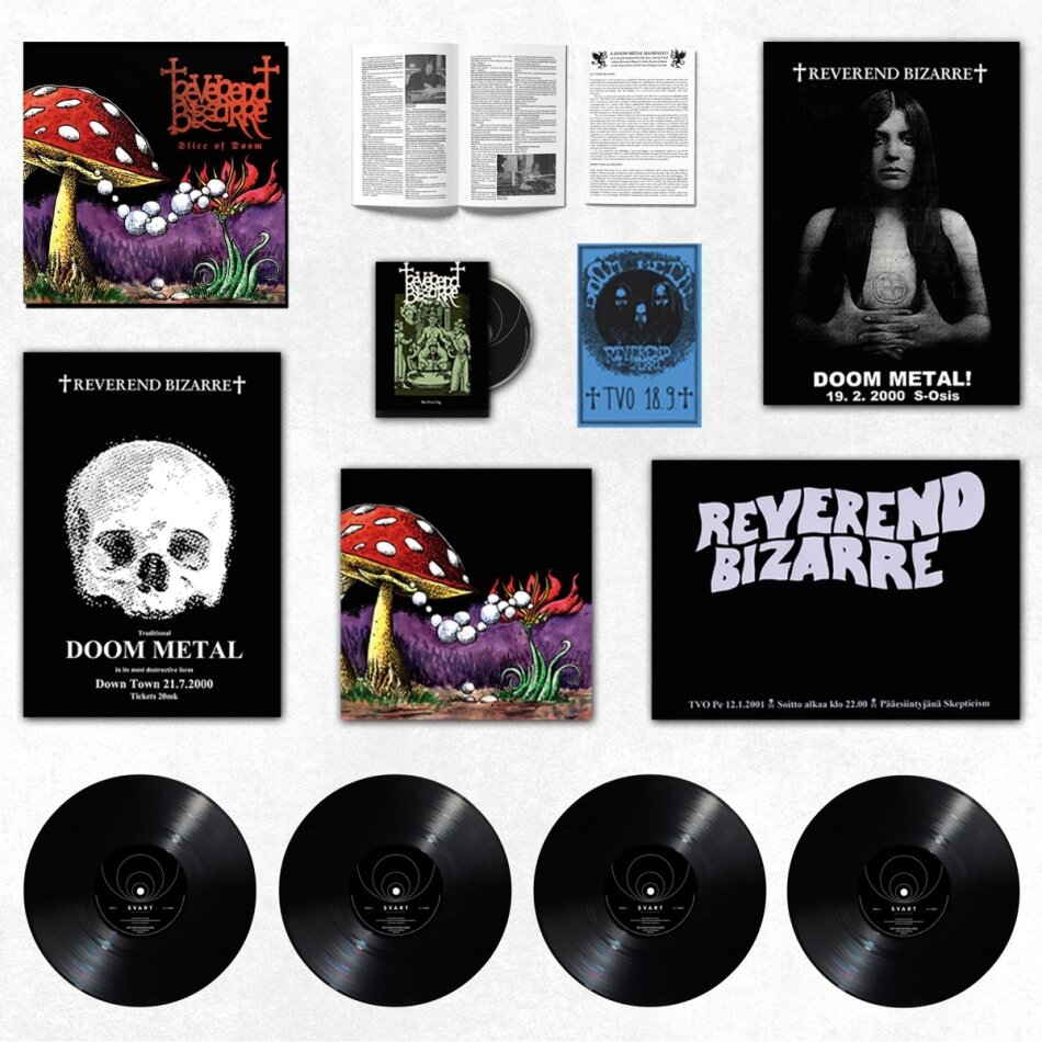 Reverend Bizarre - Slice Of Doom 2022 Reissue, Boxset, 4 LPs + DVD