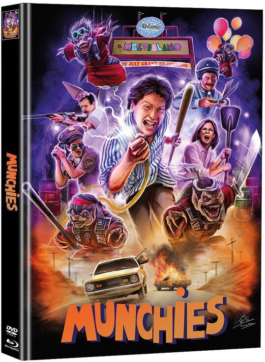 Munchies (1987) Cover B, Limited Edition, Mediabook, Uncut, Blu-ray + DVD