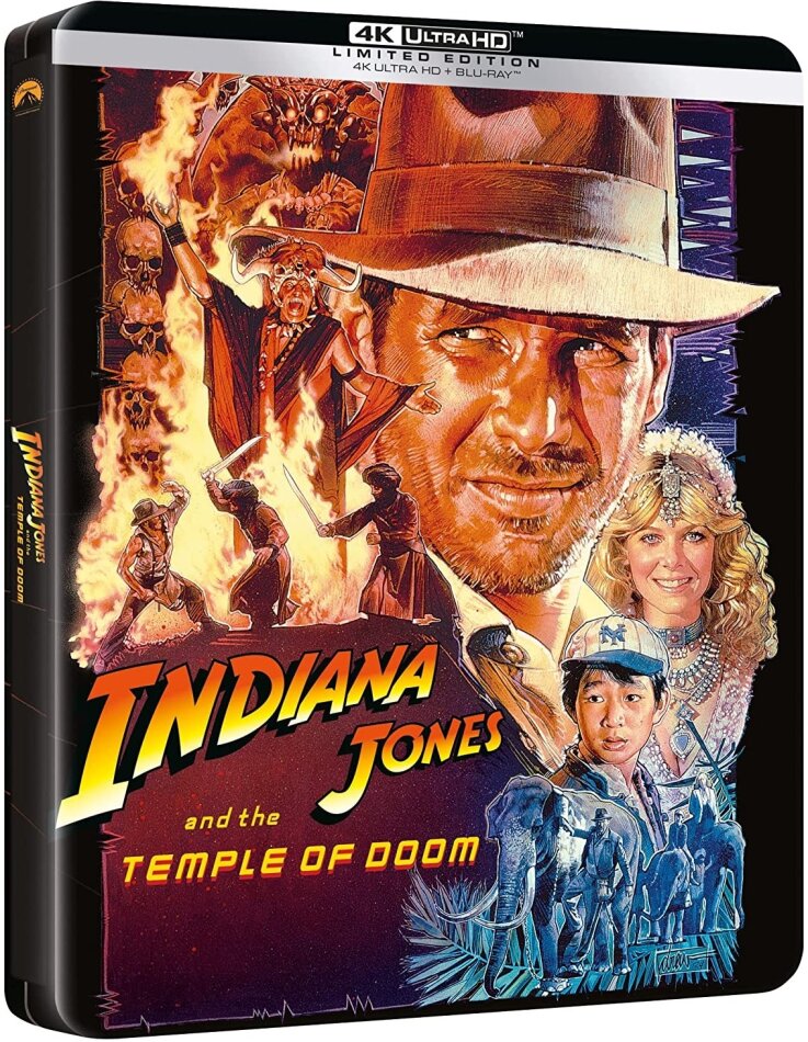 Indiana Jones e il Tempio Maledetto (1984) Limited Edition, Steelbook, 4K Ultra HD + Blu-ray