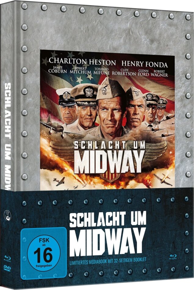Schlacht um Midway (1976) Cover C, Kinoversion, Limited Edition, Mediabook, Blu-ray + DVD