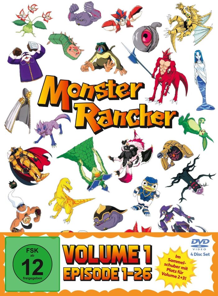Monster Rancher - Vol. 1 (Ep. 1-26) + Sammelschuber, 4 DVDs