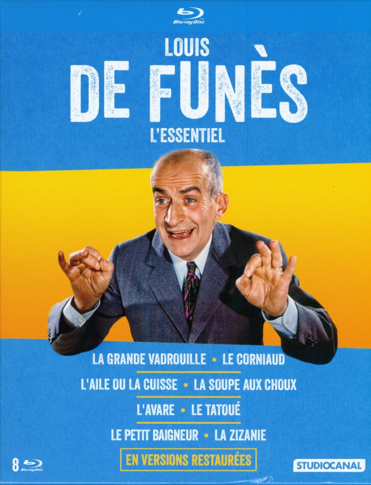 Louis de Funès - L'essentiel Restaurierte Fassung, 8 Blu-rays