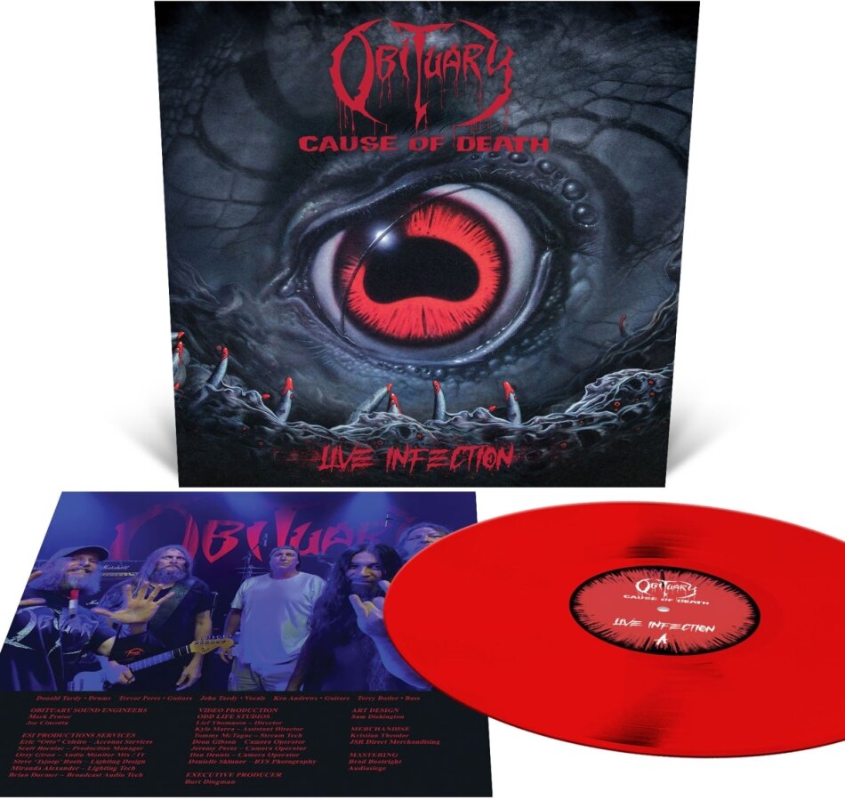 Obituary - Cause Of Death - Live Infection Red Vinyl, LP