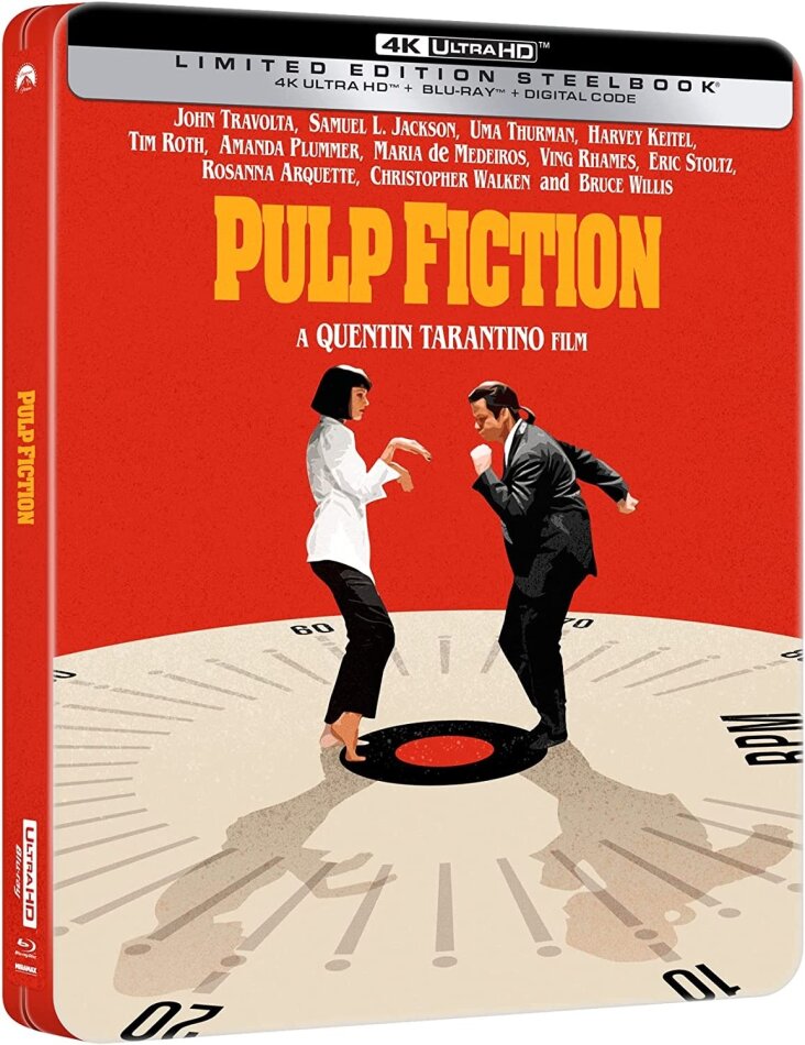 Pulp Fiction (1994) Limited Edition, Steelbook, 4K Ultra HD + Blu-ray