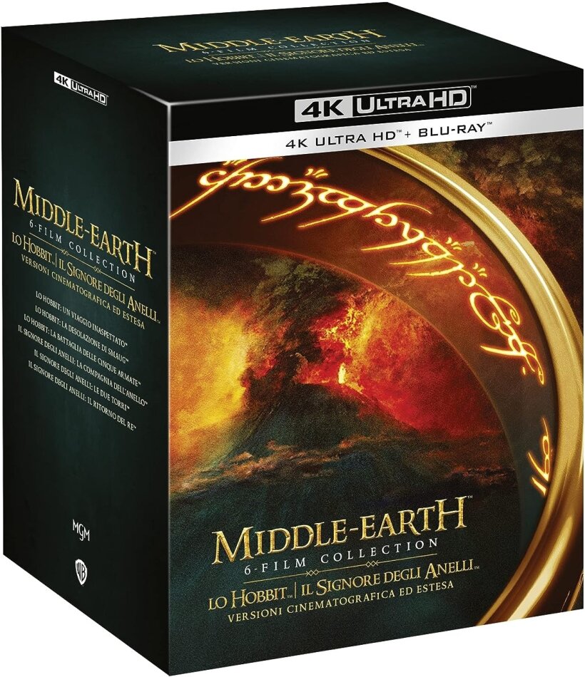 Middle-Earth: 6-Film Collection - The Hobbit 1-3 / The Lord of the Rings 1-3 Vanilla Edition, Extended Edition, Cinema Version, 15 4K Ultra HDs + 15 Blu-rays
