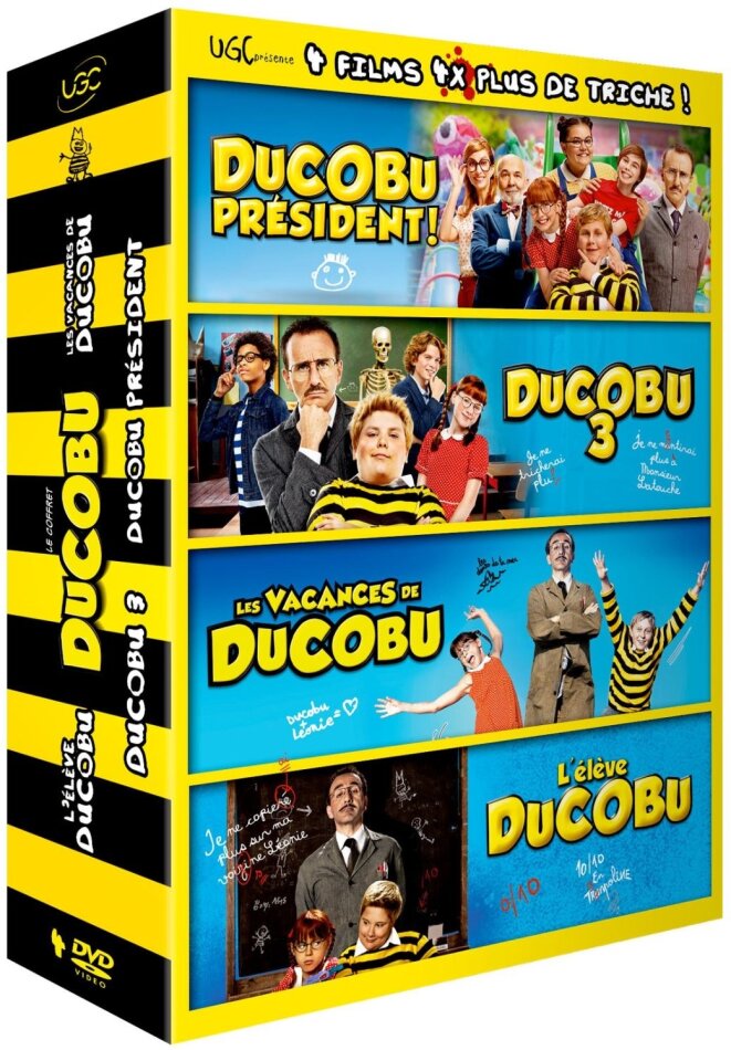 Ducobu 1-4 - L’élève Ducobu / Les vacances de Ducobu / Ducobu 3 / Ducobu Président ! 4 DVDs