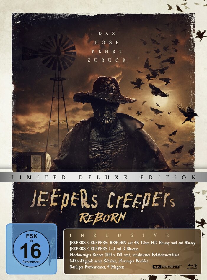 Jeepers Creepers Reborn (2022) Limited Deluxe Edition, 4K Ultra HD + 4 Blu-rays