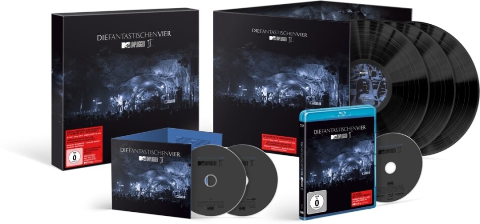 Die Fantastischen Vier - MTV Unplugged II 2022 Reissue, Jubiläums Edition, Boxset, 2 CDs + 3 LPs + Blu-ray