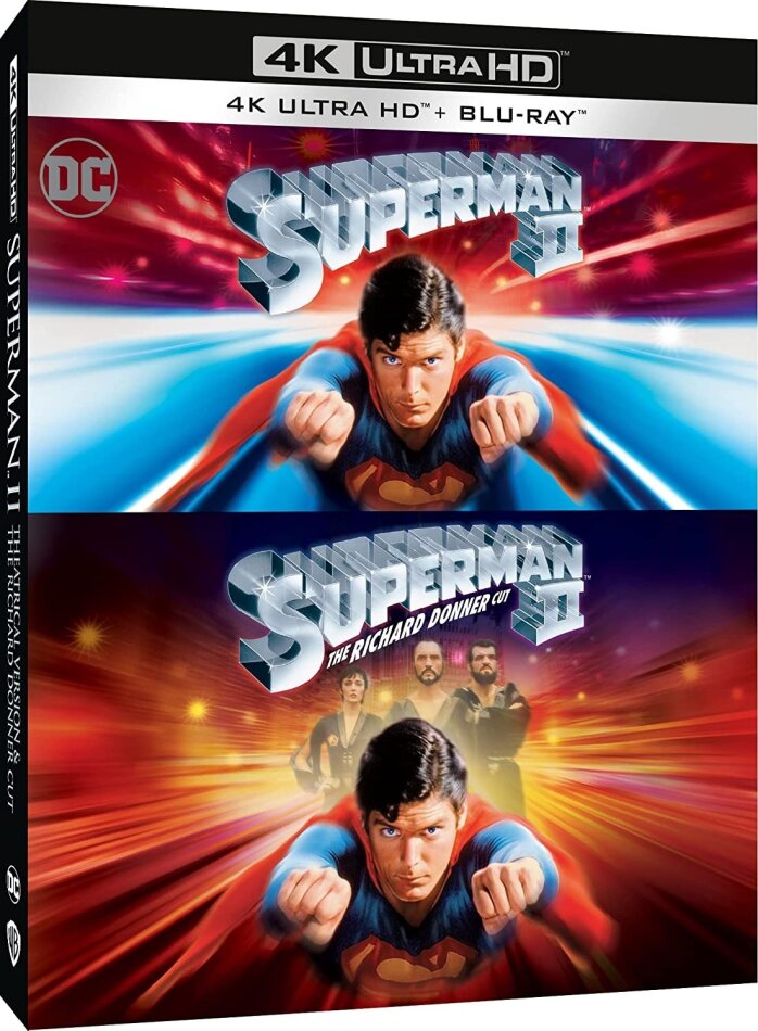 Superman 2 (1980) Richard Donner Cut, Cinema Version, 4K Ultra HD + Blu-ray