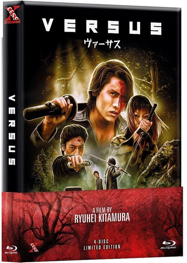 Versus (2000) Cover B, Wattiert, Limited Edition, Mediabook, Uncut, 2 Blu-rays + 2 DVDs
