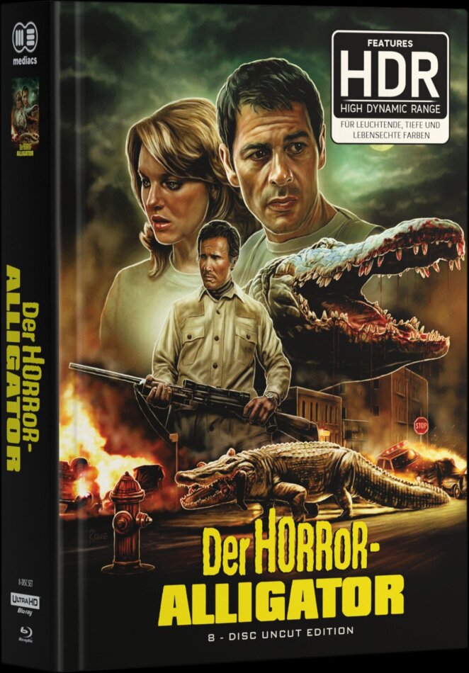 Der Horror-Alligator 1 & 2 Cover A, Wattiert, + Goodies, Limited Edition, Mediabook, Uncut, 4K Ultra HD + 4 Blu-rays + 3 DVDs