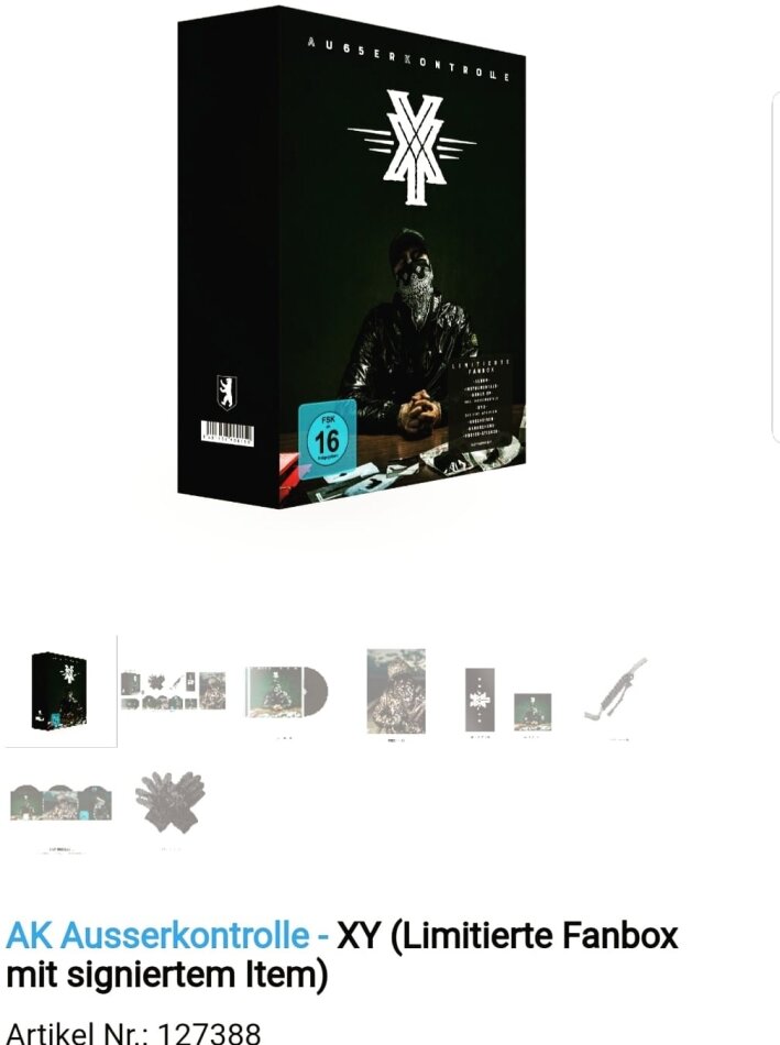 AK Ausserkontrolle - Xy Signierte Fanbox, Édition Limitée, CD + DVD