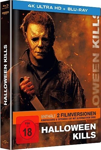 Halloween Kills (2021) Cover C (Feuer), Édition Limitée, Mediabook, 4K Ultra HD + Blu-ray