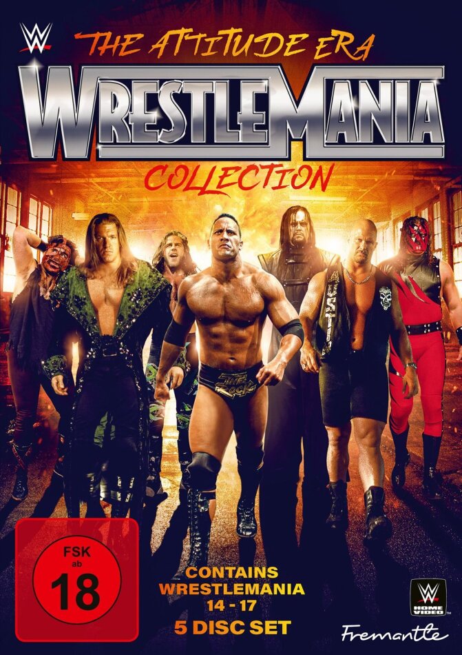 WWE: The Attitude Era Wrestlemania Collection - Wrestlemania 14-17 5 DVDs