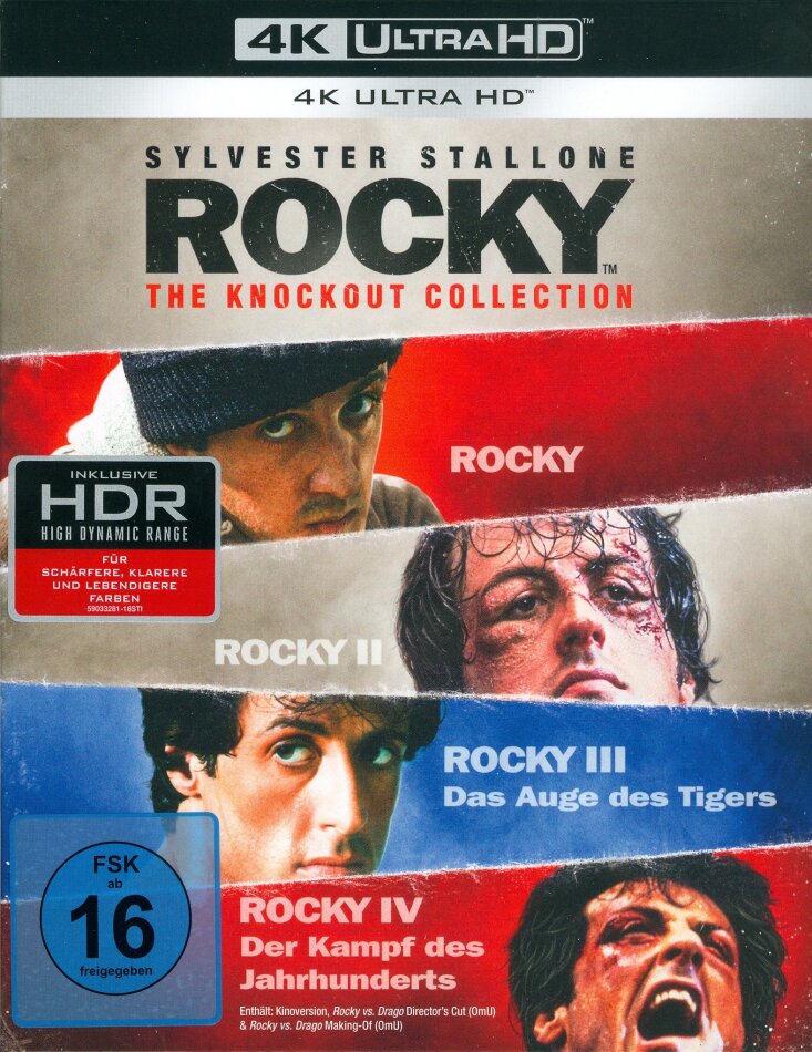 Rocky 1-4 - The Knockout Collection 4 4K Ultra HDs + Blu-ray