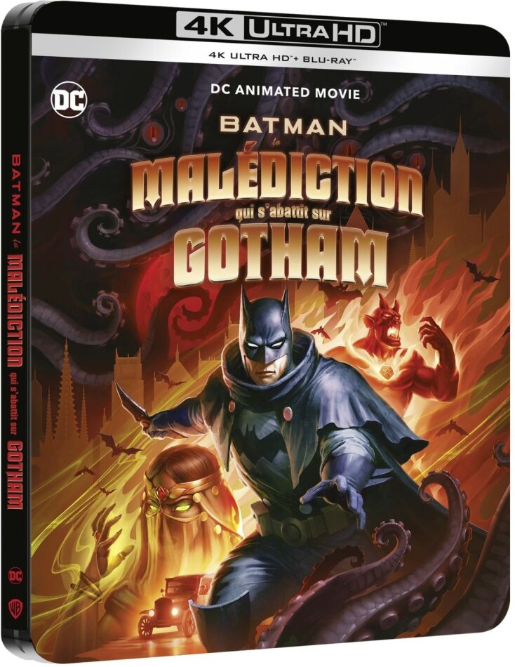 Batman : La malédiction qui s'abattit sur Gotham (2023) Limited Edition, Steelbook, 4K Ultra HD + Blu-ray