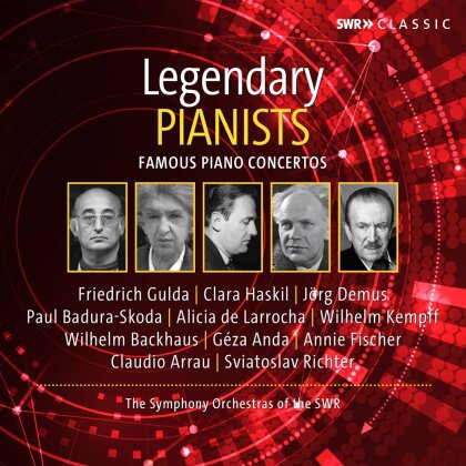 Friedrich Gulda (1930-2000), Clara Haskil, J&ouml;rg Demus, Paul Badura-Skoda & + - Legendary Pianists - Famous Piano Concertos (10 CDs)