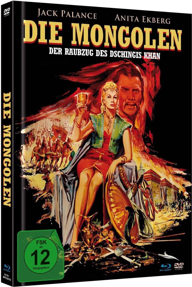 Die Mongolen (1961) Kinoversion, Limited Edition, Mediabook, Uncut, Blu-ray + DVD