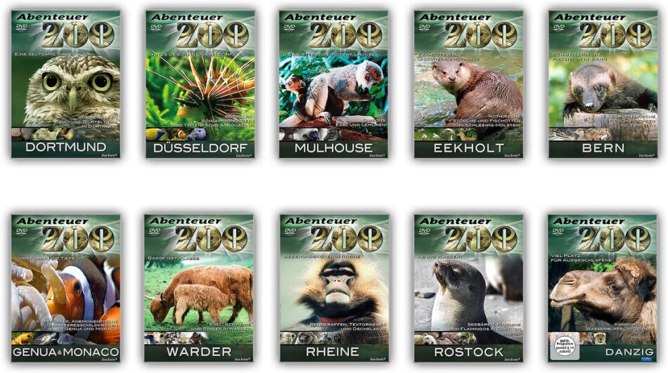 Abenteuer Zoo - Deutschland / Europa - 10er DVD-Package 10 DVDs
