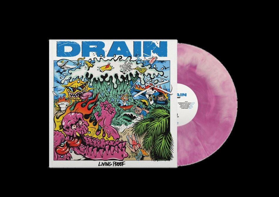 Drain - Living Proof White & puple vinyl, LP