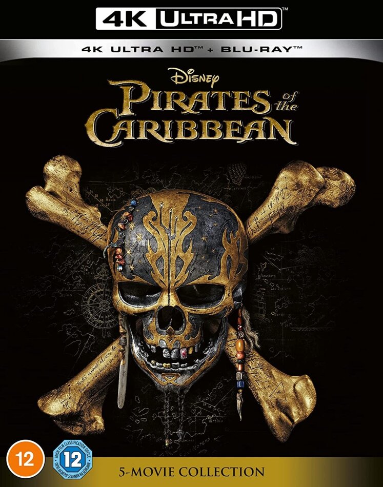 Pirates Of The Caribbean 1-5 5 4K Ultra HDs + 5 Blu-rays