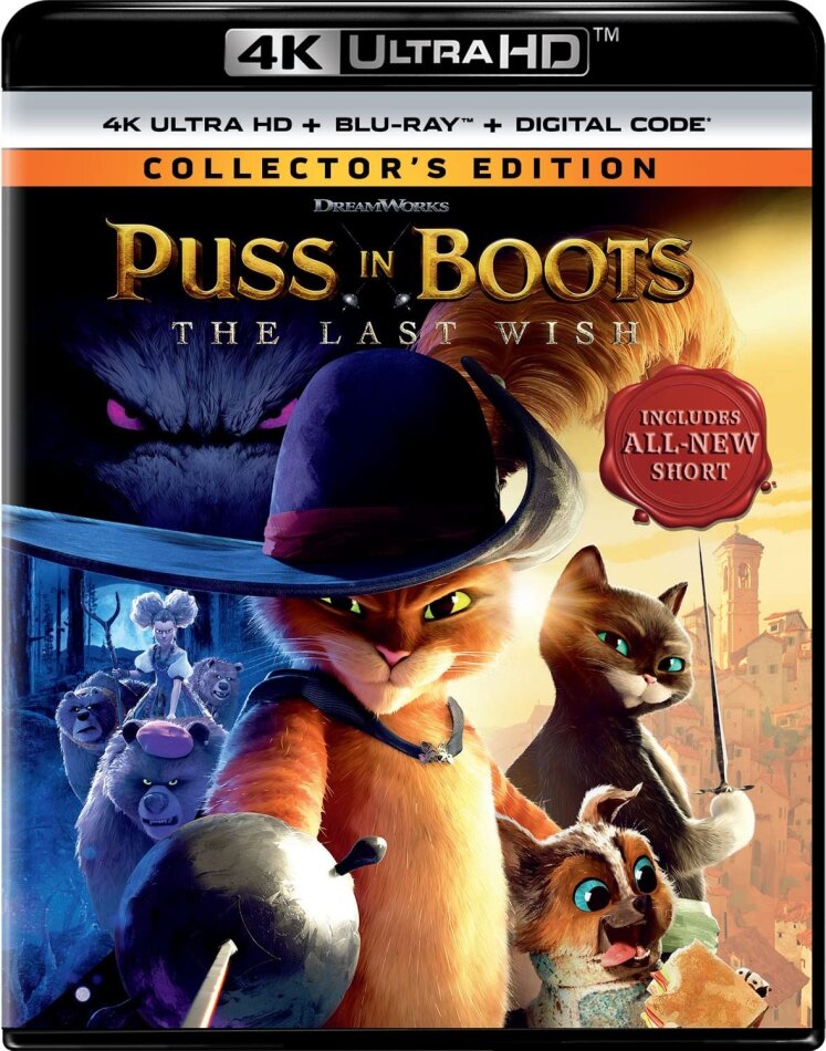 Puss in Boots 2 - The Last Wish (2022) Collector's Edition, 4K Ultra HD + Blu-ray