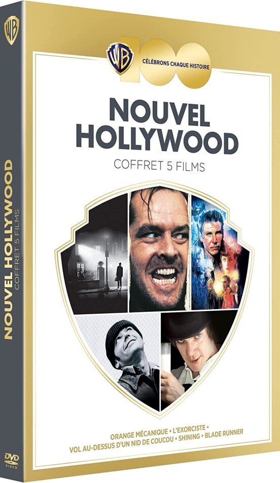 Nouvel Hollywood - Orange mécanique / L'exorciste / Vol au-dessus d'un nid de coucou / Shining / Blade Runner 100 ans Warner Bros., 5 DVD