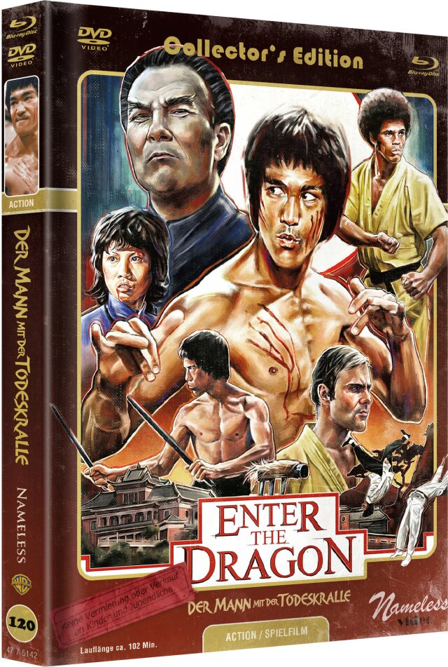 Enter the Dragon - Der Mann mit der Todeskralle (1973) Cover C, Collector's Edition, Limited Edition, Mediabook, Blu-ray + DVD