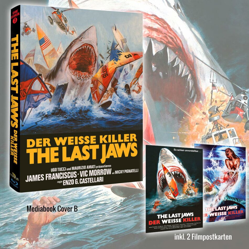The Last Jaws - Der weisse Killer (1981) Cover B, Sammeledition inkl. 2 Postkarten, Limited Edition, Mediabook
