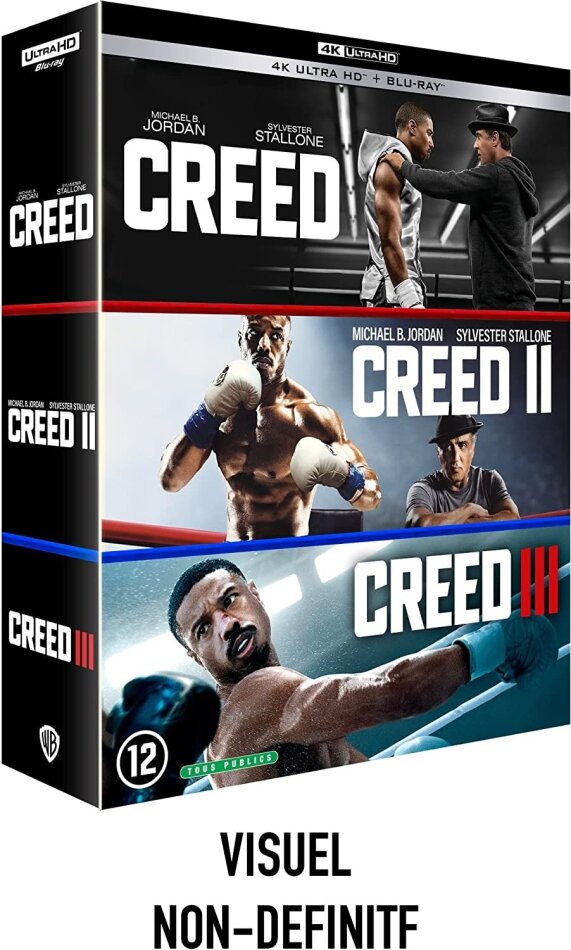 Creed 1-3 - Creed (2015) / Creed 2 (2018) / Creed 3 (2023) 3 4K Ultra HDs + 3 Blu-ray