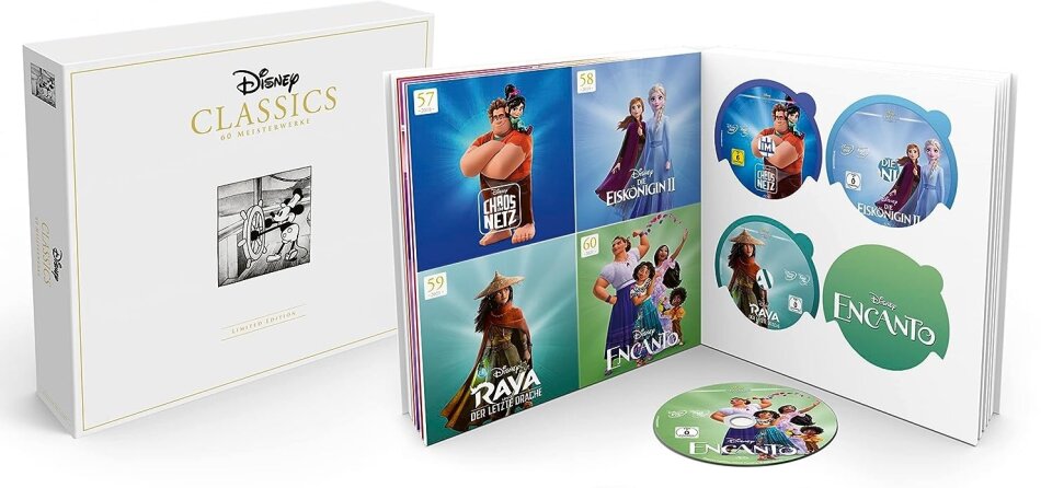 Disney Classics - 60 Meisterwerke - Die komplette Sammlung Limited Edition, 60 DVDs