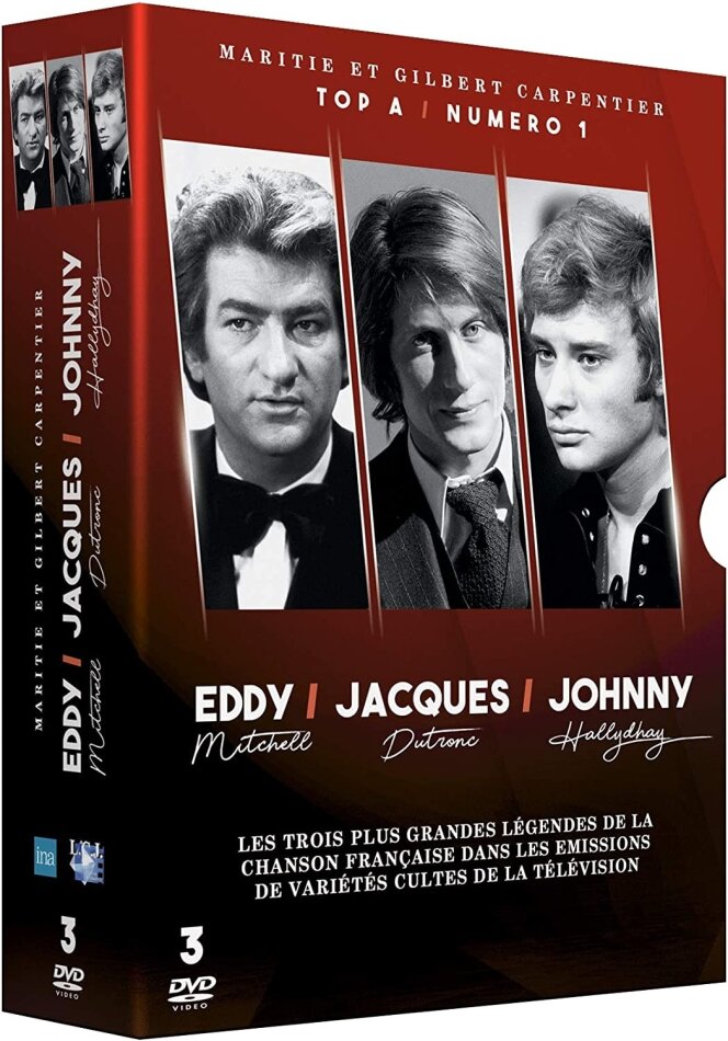Maritie et Gilbert Carpentier - Top A / Numero 1 - Eddy Mitchell / Jacques Dutronc / Johnny Hallyday 3 DVDs