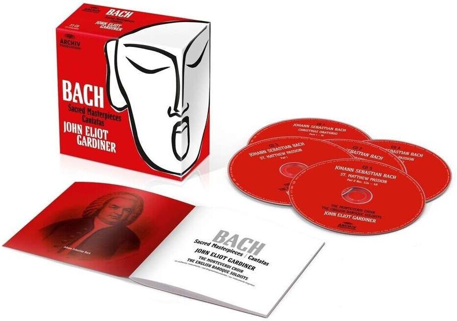 John Eliot Gardiner & Johann Sebastian Bach (1685-1750) - Sacred Masterpieces, Cantatas - Passionen, Weihnachtsoratorium & Kantaten Édition Limitée, 22 CD