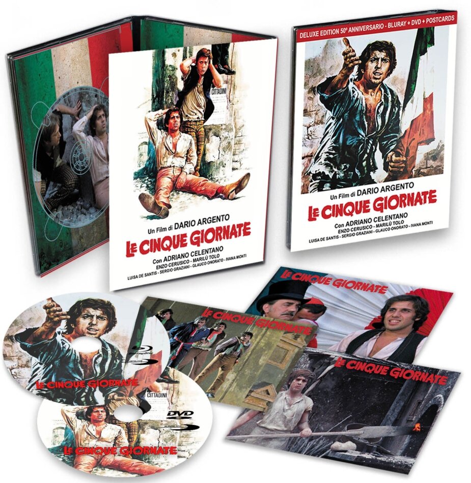 Le cinque giornate (1973) + Cartoline Da Collezione, Cofanetto Cartonato Apribile, Deluxe Edition, 50th Anniversary Limited Edition, Blu-ray + DVD