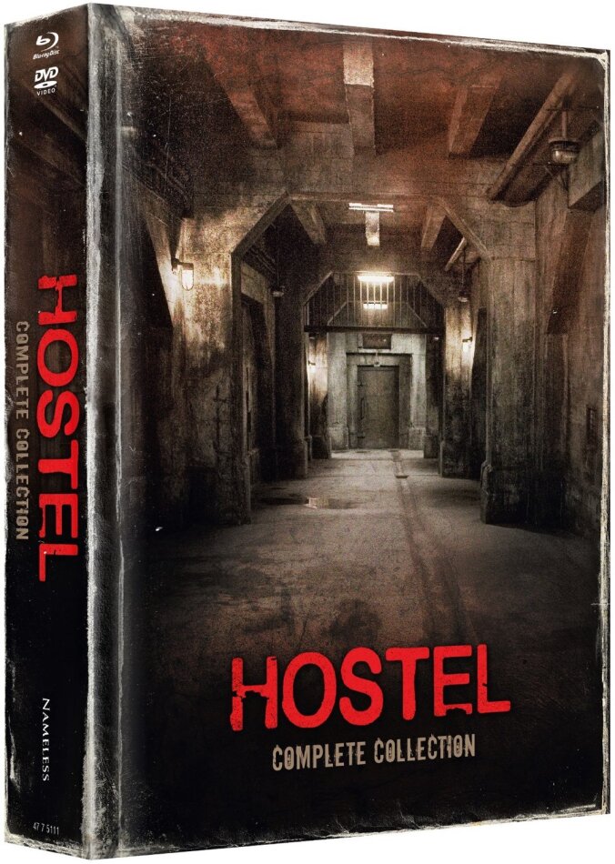 Hostel 1-3 - Complete Collection Wattiert, Cover A, Big-Book, B-Ware, Mediabook, Uncut, 4 Blu-rays + 4 DVDs