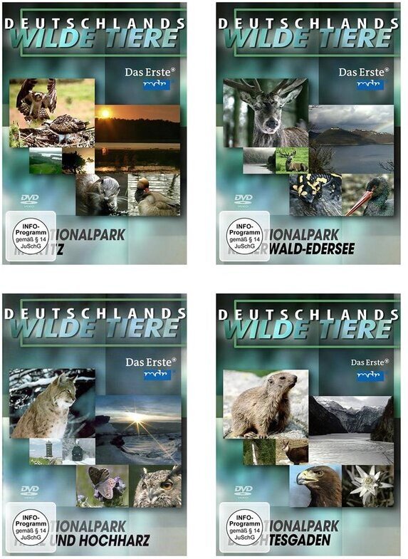 Deutschlands wilde Tiere - 4er Package 4 DVDs