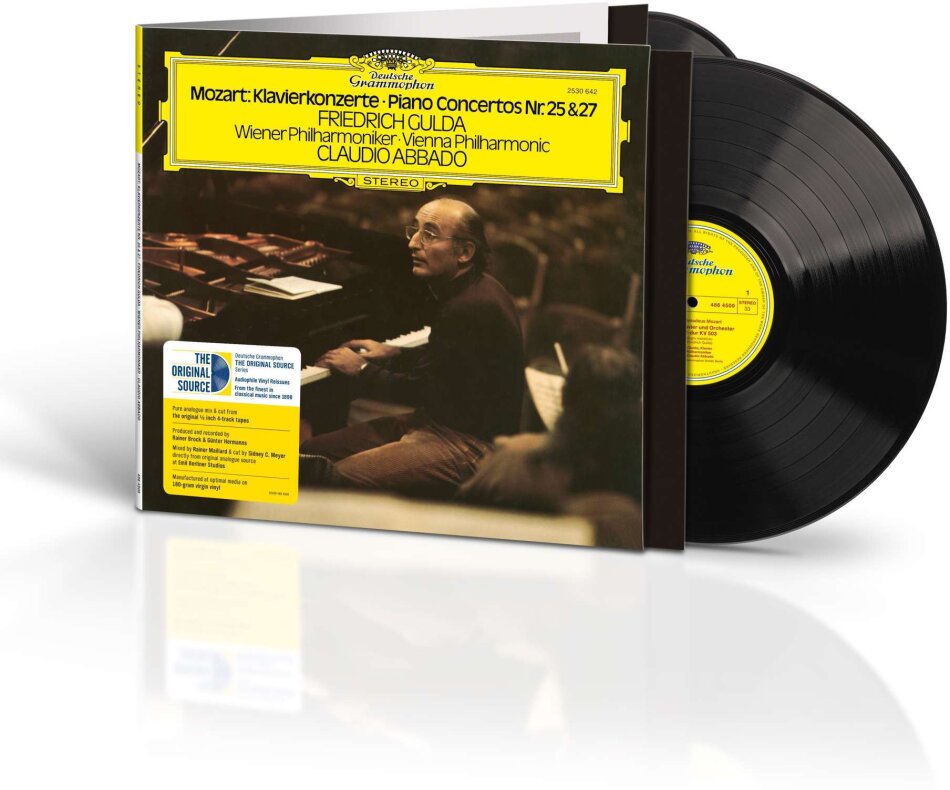 Wolfgang Amadeus Mozart (1756-1791), Claudio Abbado, Friedrich Gulda (1930-2000) & Wiener Philharmoniker - Klavierkonzerte 25 & 27 2023 Reissue, Deutsche Grammophon, 2 LPs