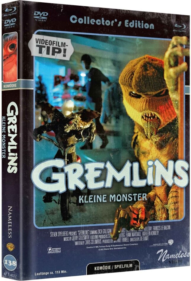 Gremlins - Kleine Monster (1984) Cover C, Collector's Edition, Limited Edition, Mediabook, Uncut, Blu-ray + DVD