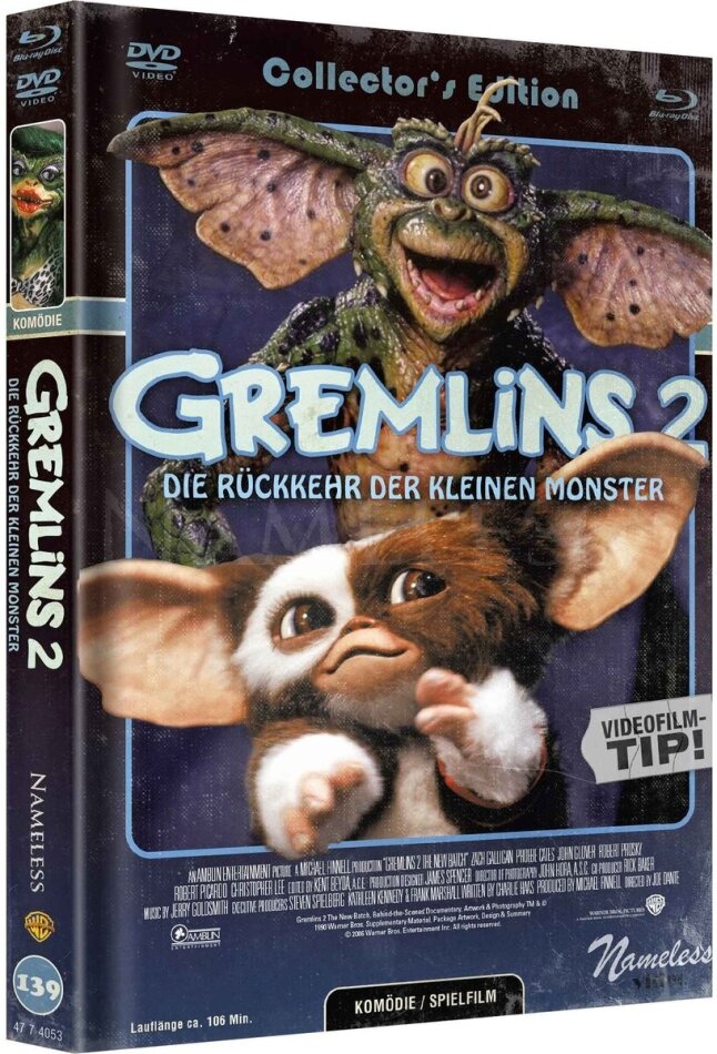 Gremlins 2 - Die Rückkehr der kleinen Monster (1990) Cover C, Collector's Edition, Limited Edition, Mediabook, Uncut, Blu-ray + DVD