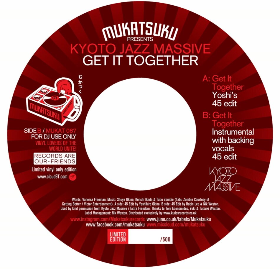 Kyoto Jazz Massive - Get It Together Limited Edition, 7" Single
