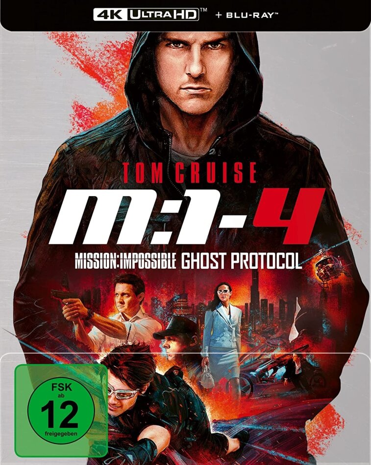 M:I-4 - Mission: Impossible 4 - Ghost Protocol (2011) Limited Edition, Steelbook, 4K Ultra HD + 2 Blu-rays