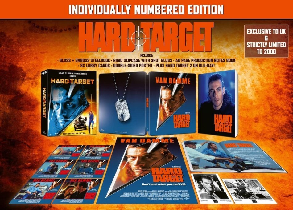 Hard Target (1993) Premium Collector's Edition, Limited Edition, Steelbook, 4K Ultra HD + Blu-ray