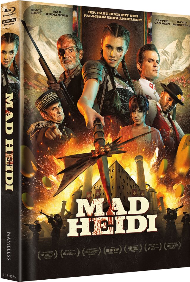 Mad Heidi (2022) Cover A, Limited Edition, Mediabook, 4K Ultra HD + Blu-ray + CD