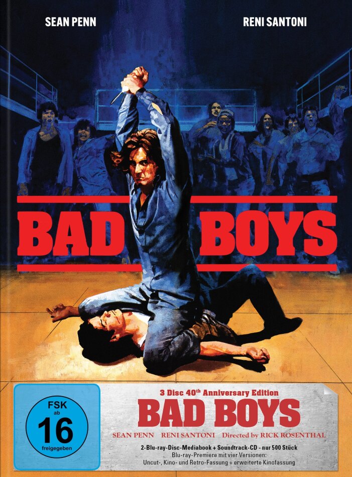 Bad Boys (1983) Cover Deutsches Kinomotiv 1, 40th Anniversary Edition, Limited Edition, Mediabook, 2 Blu-rays + CD