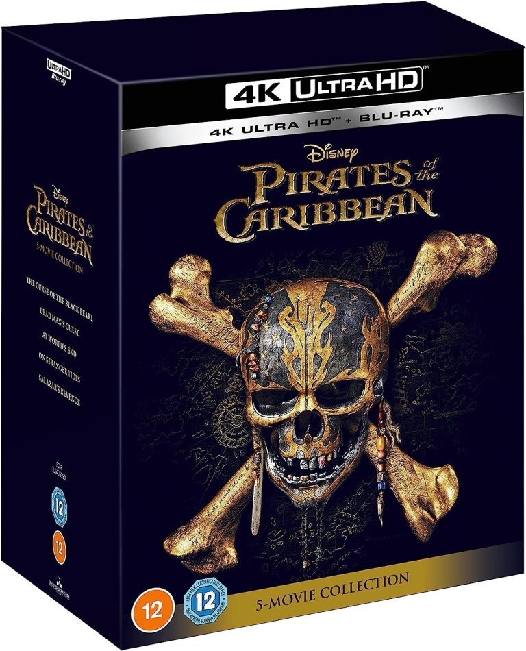 Pirates Of The Caribbean 1-5 Limited Edition, Steelbook, 5 4K Ultra HDs + 5 Blu-rays