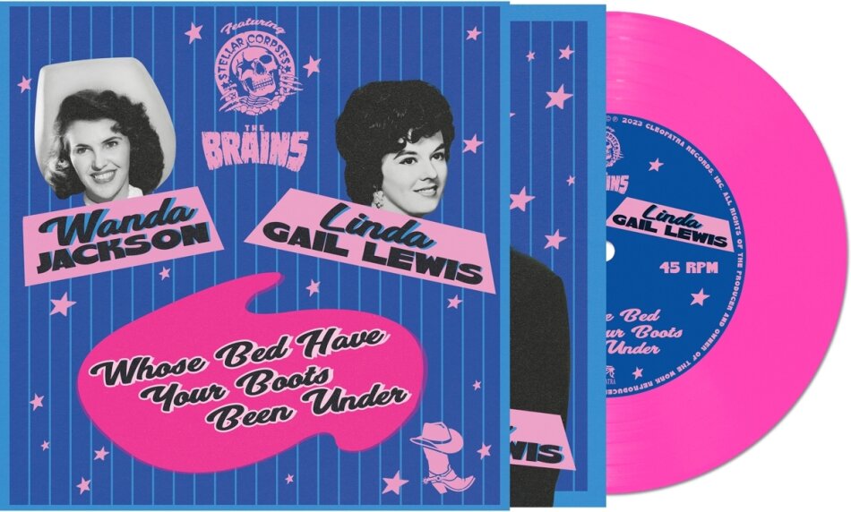 Wanda Jackson & Linda Gail Lewis - Whose Bed Have Your Boots Been Under ? Pink Vinyl, 7" Single