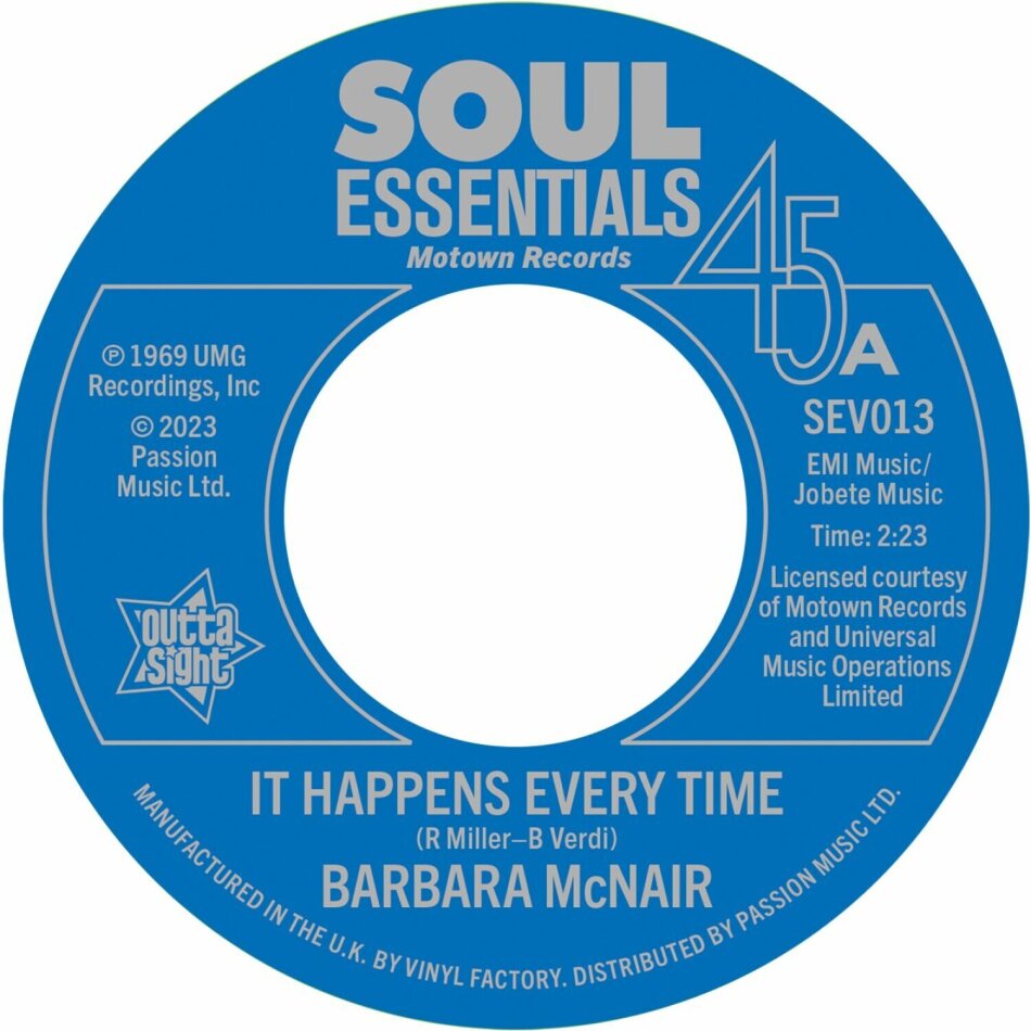 Barbara McNair - It Happens Every Time / You're Gonna Love My Baby 7" Single