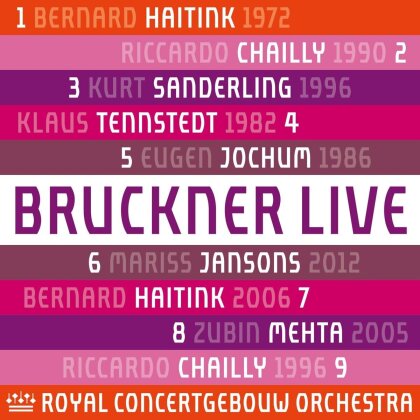 Anton Bruckner (1824-1896), Bernard Haitink, Riccardo Chailly, Kurt Sanderling, &hellip; - Sinfonien 1-9 (Live Recordings) - Bruckner Live (9 CDs)