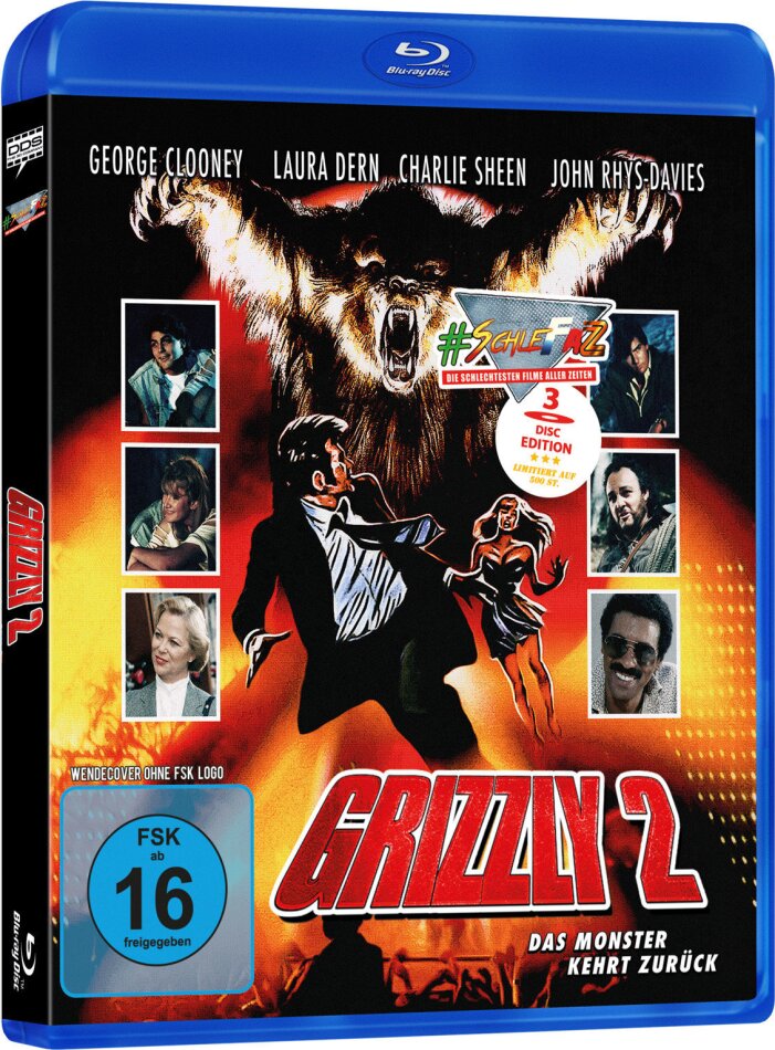 Grizzly 2 (1983) Cover B, SchleFaZ - Die schlechtesten Filme aller Zeiten, Limited Edition, Blu-ray + 2 DVDs